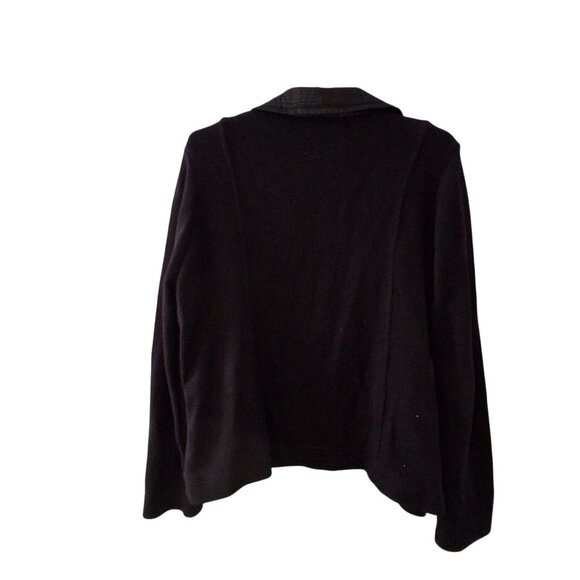 Lauren Ralph Lauren knit sweater Blazer womens 1X black notched gold buttons - Picture 2 of 6